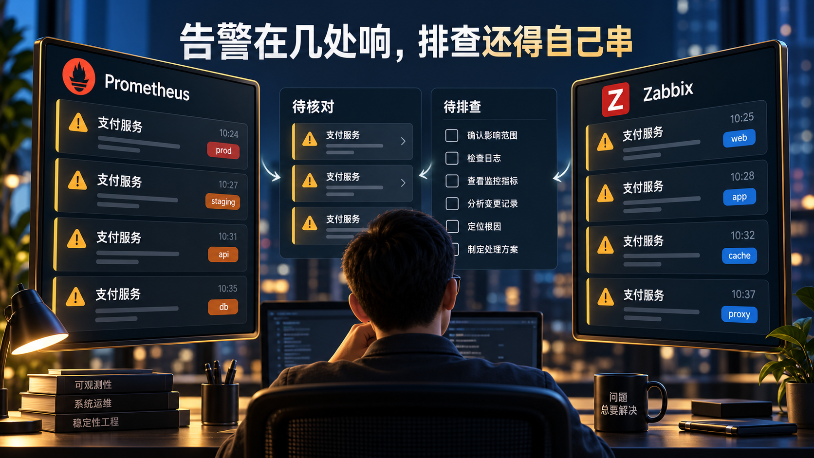 Alerts arrive from multiple systems, requiring manual comparison before investigation