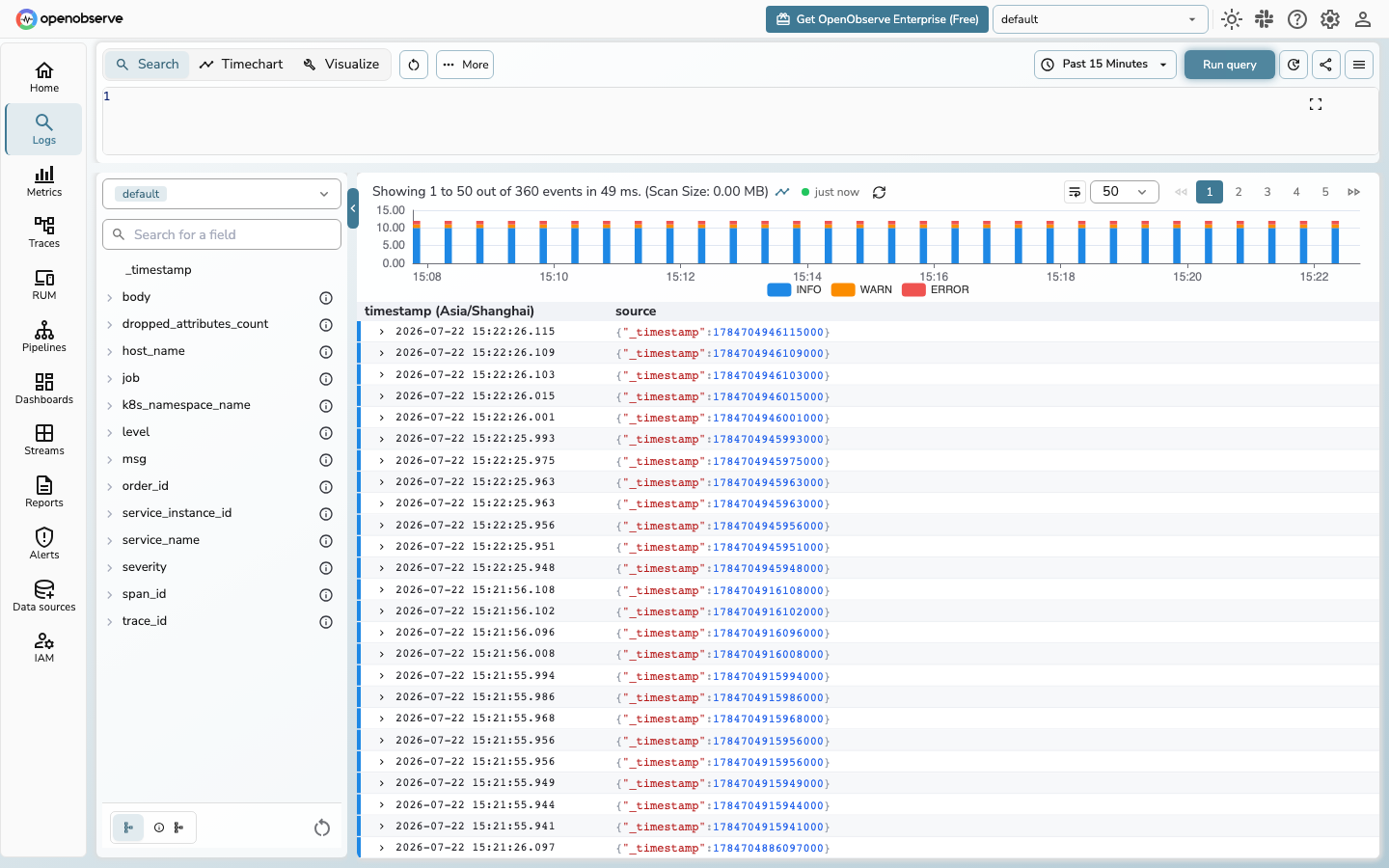 OpenObserve Logs